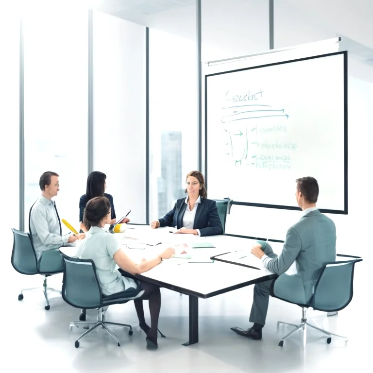 Coach discussing leadership strategy with executive