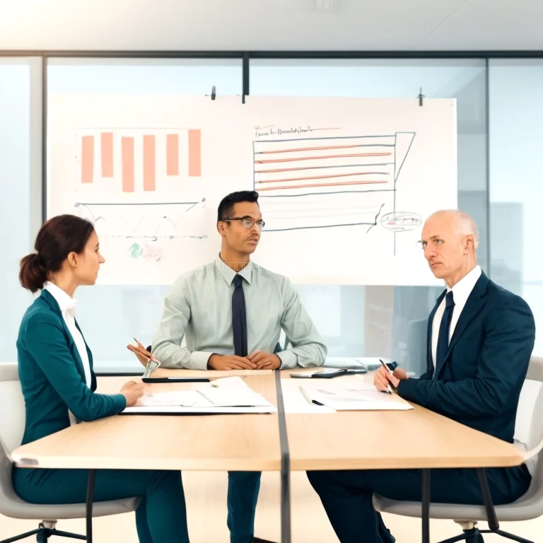 Leader delivering presentation in training room